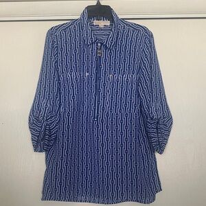 MICHAEL Michael Kors Blue Patterned Blouse